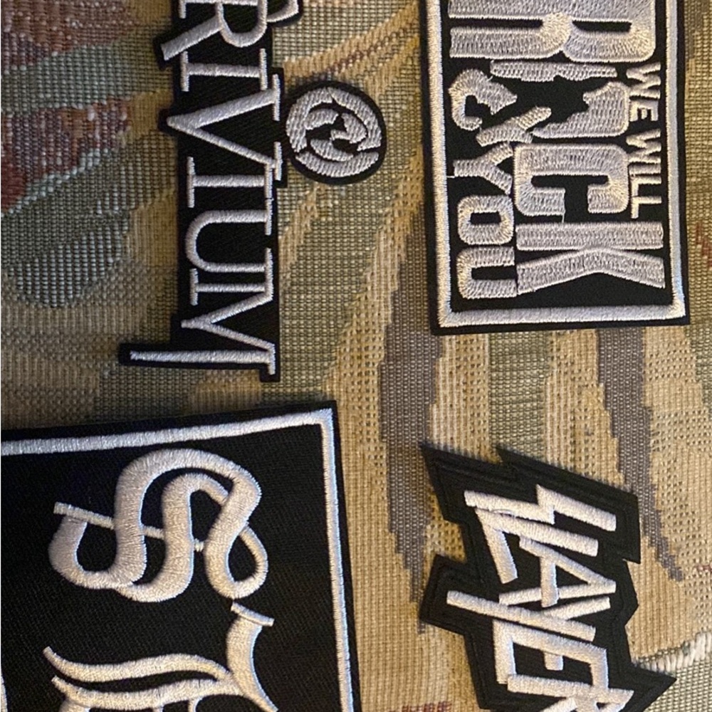 Rock Band Patch Set in Black and White
